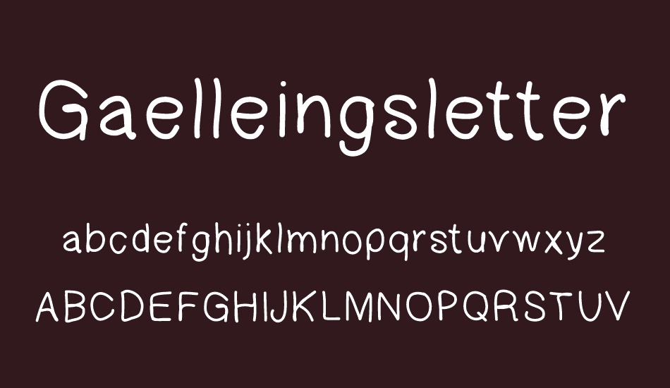 Gaelleingsletter font