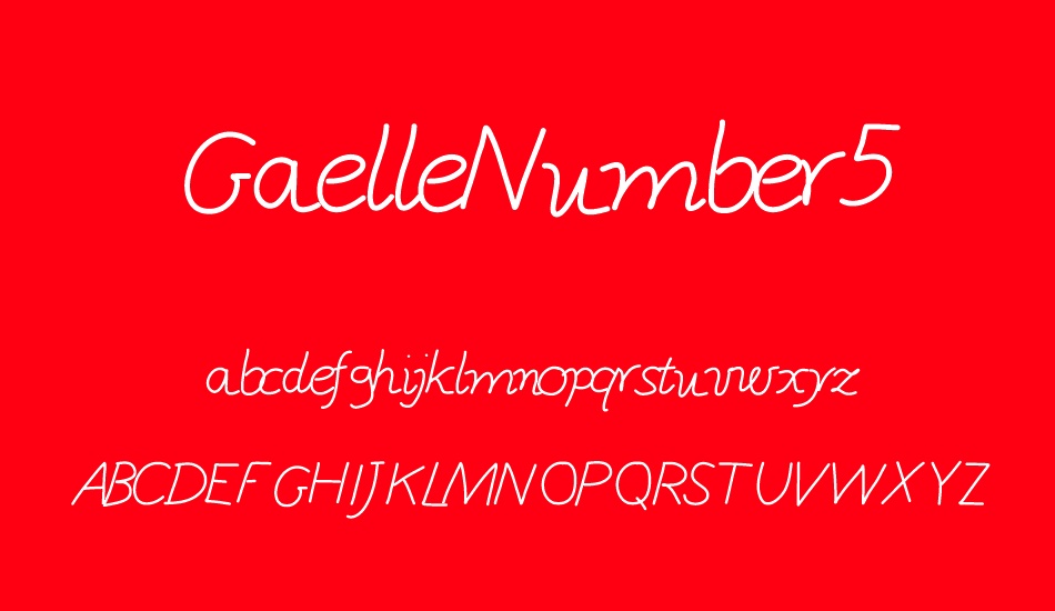 GaelleNumber5 font