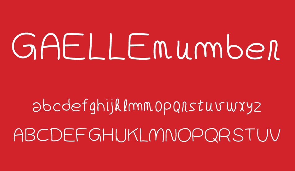 GAELLEnumber8 font