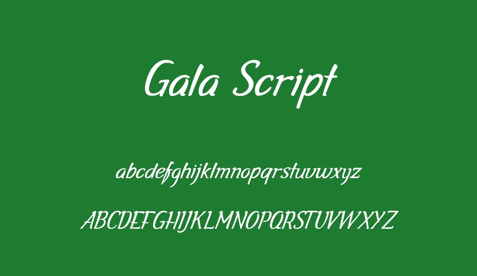 Gala Script font