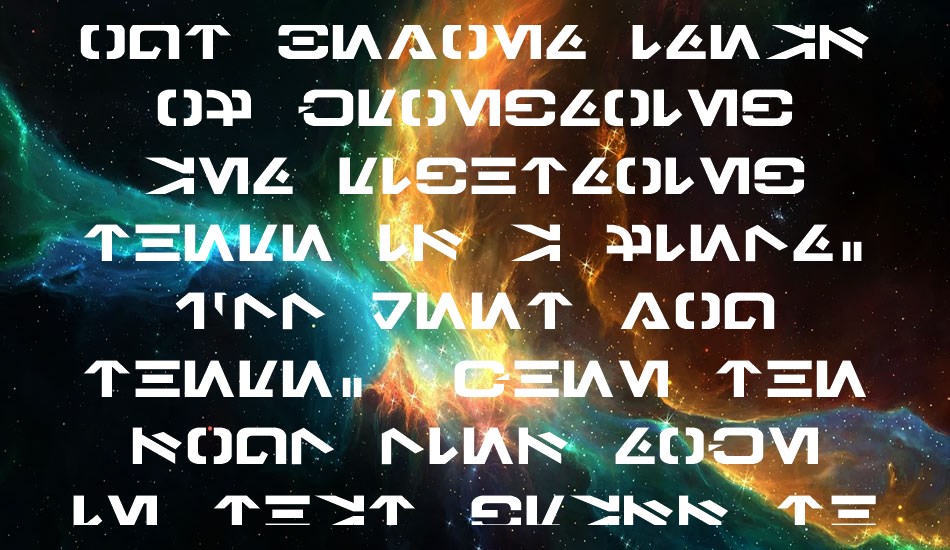 Galactic Basic font text