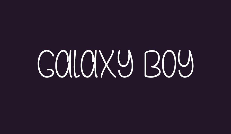 Galaxy Boy font big