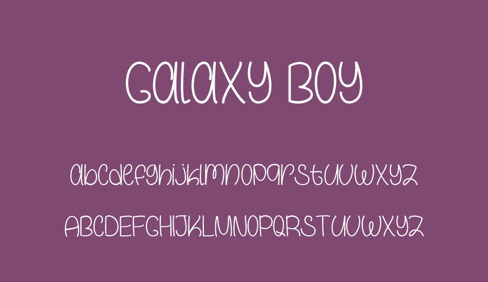 Galaxy Boy font