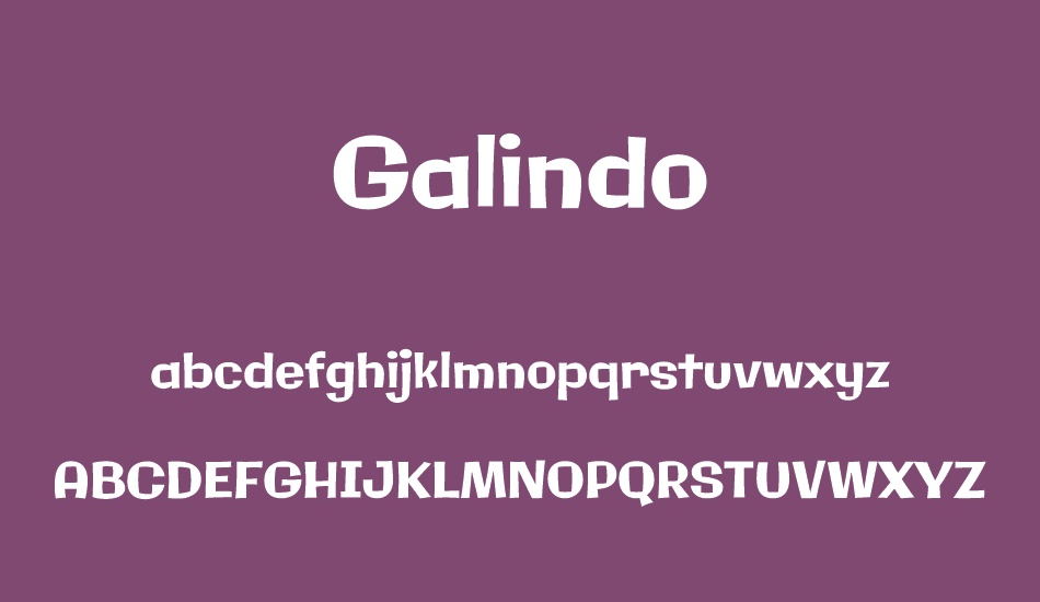 Galindo font