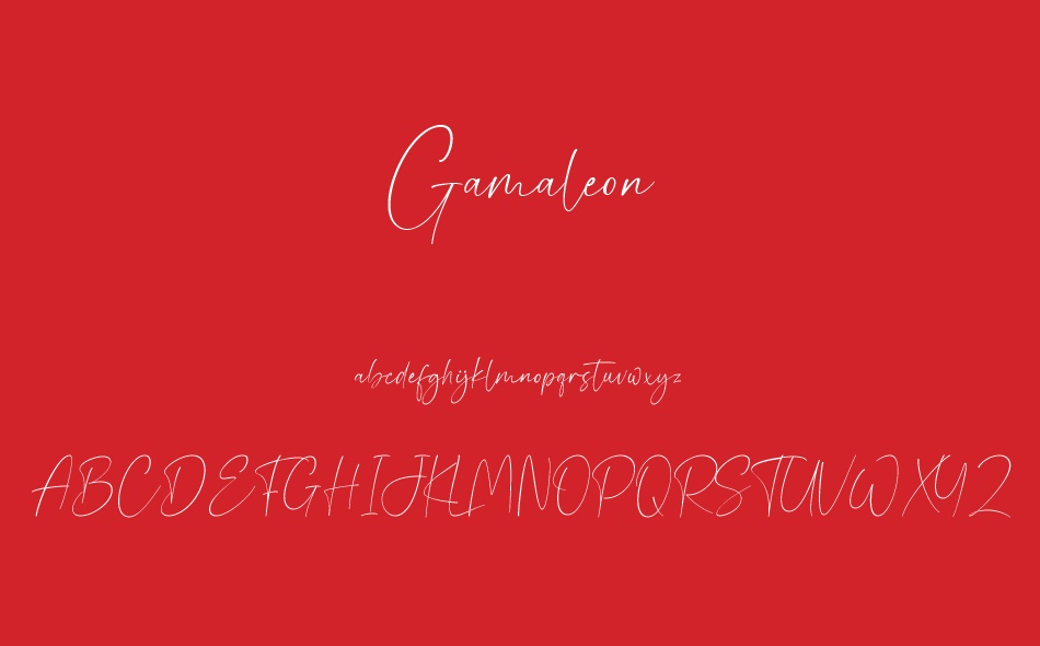 Gamaleon font