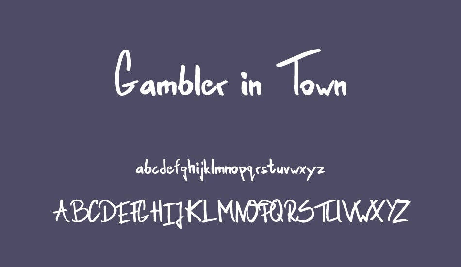 Gambler in Town font