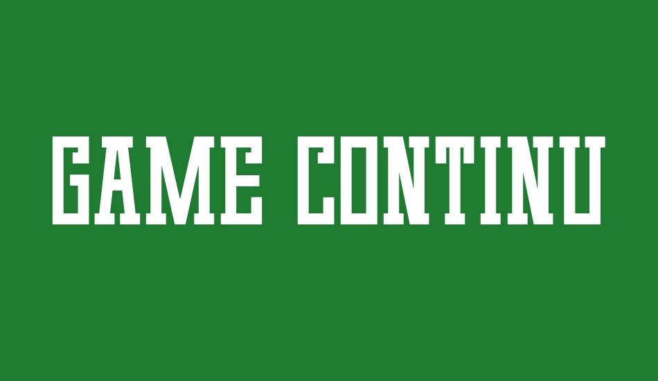 Game Continue 02 font big