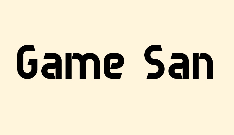 Game Sans Serif 7 font big