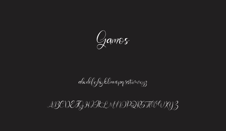 Gamos font