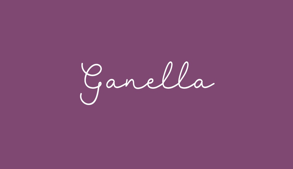 Ganella font big