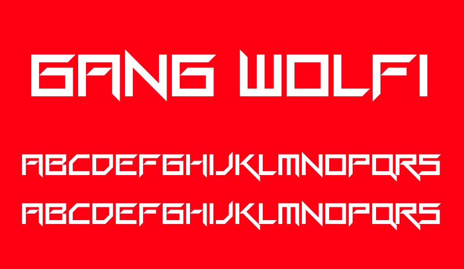 Gang Wolfik Blade font