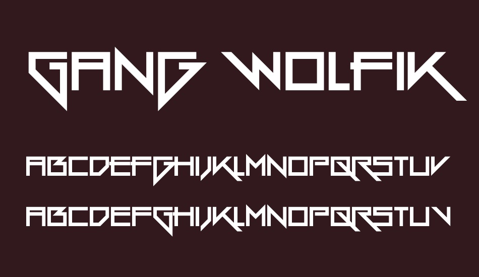 Gang Wolfik font