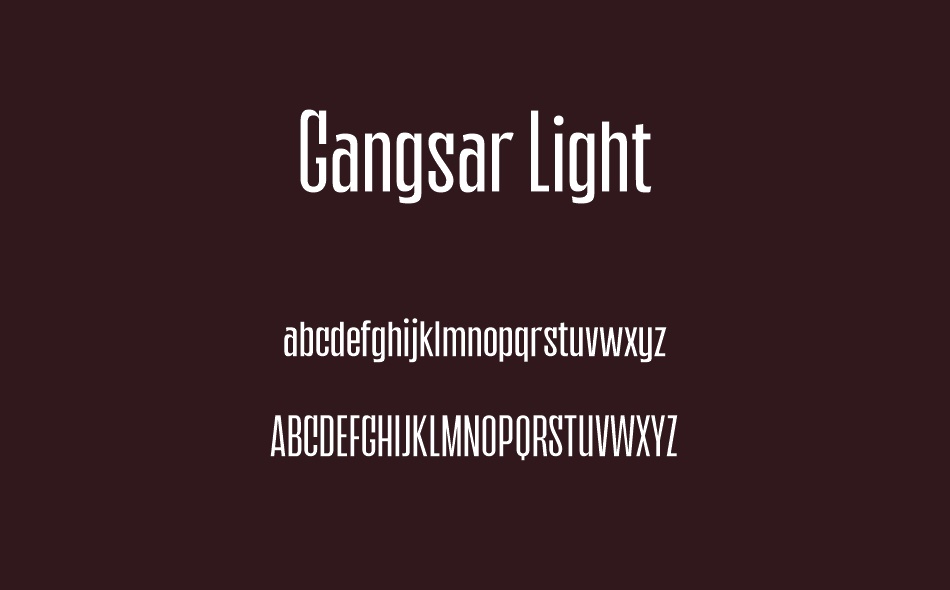 Gangsar font