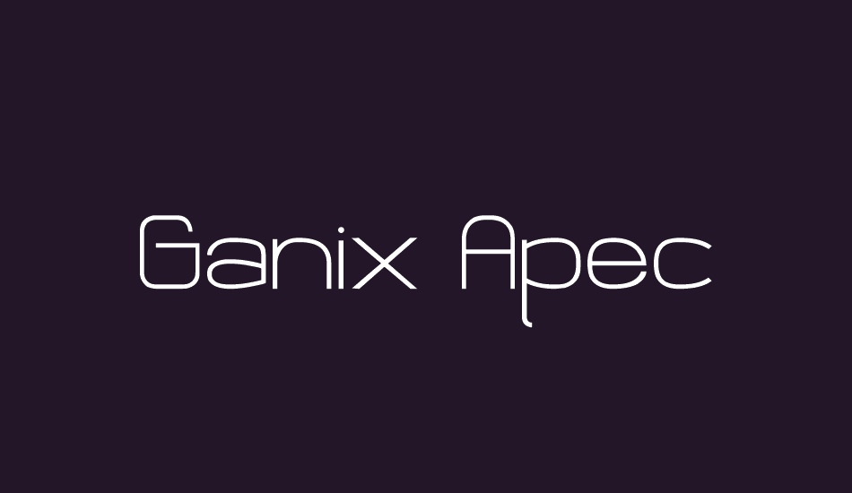 Ganix Apec font big