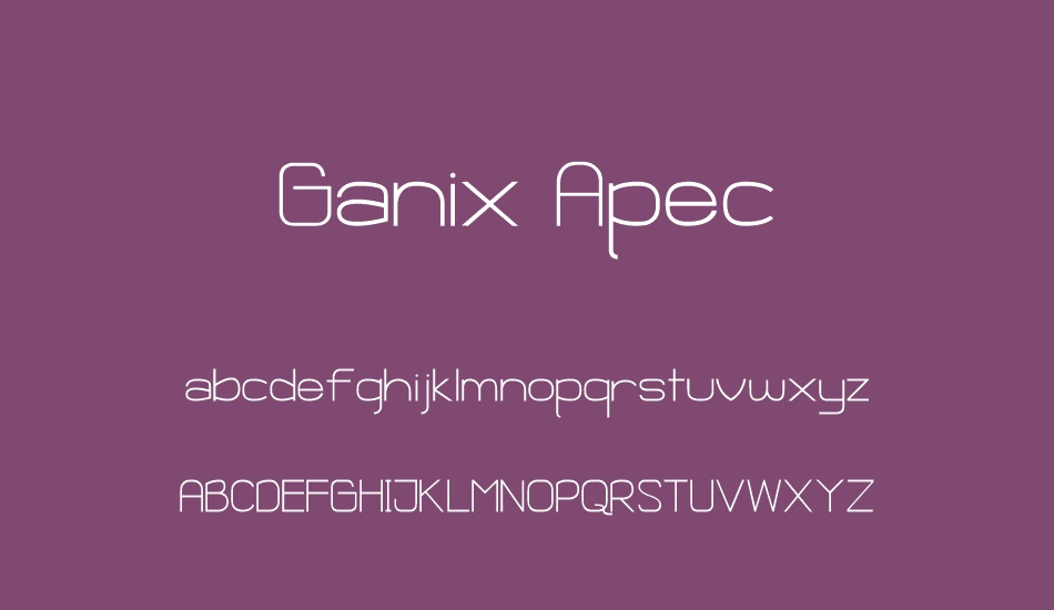 Ganix Apec font