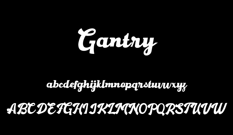 Gantry font