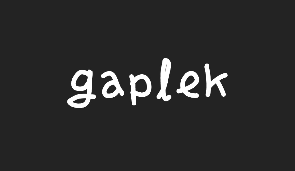 gaplek font big