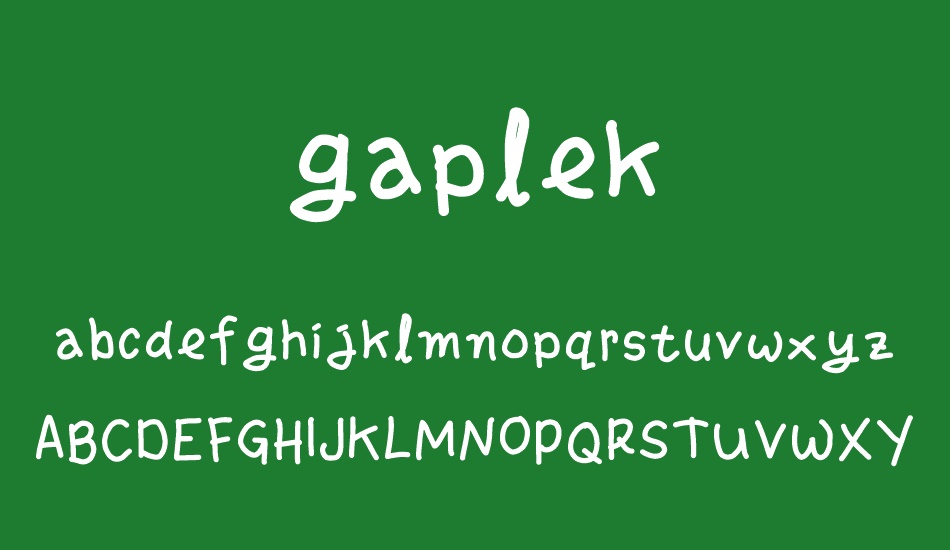 gaplek font