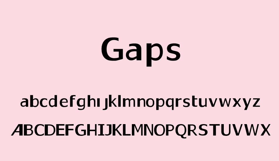 gaps font