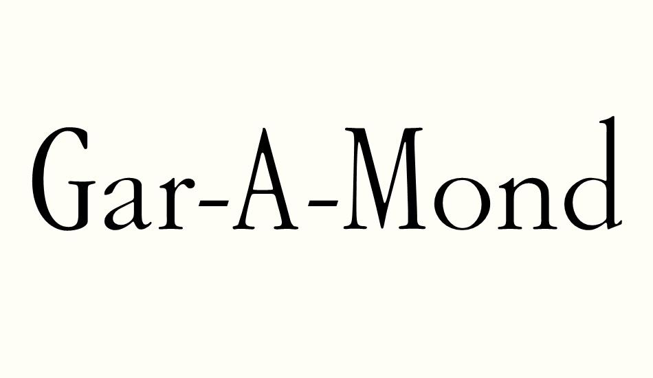 Gar-A-MondTall font big