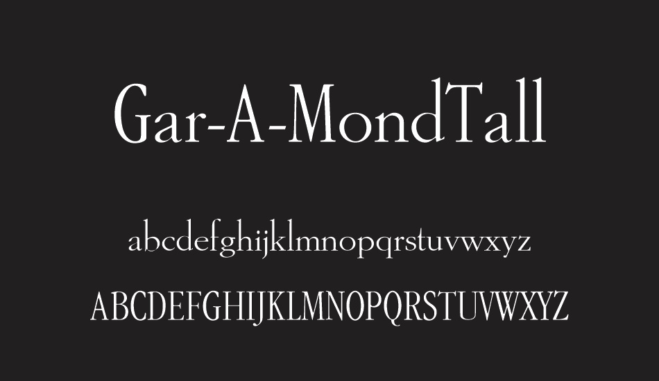 Gar-A-MondTall font