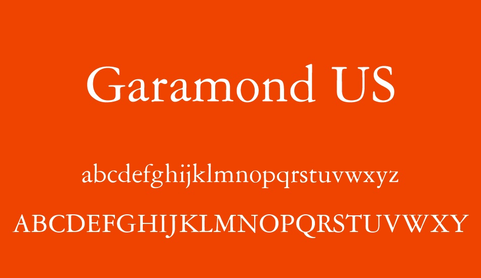 Garamond US font