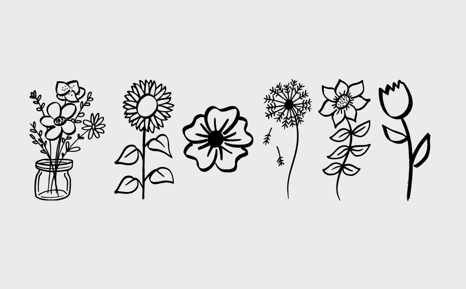 Garden Flowers font big