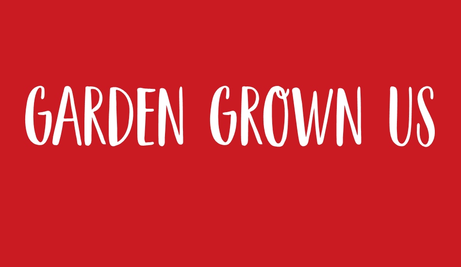 Garden Grown US C Caps font big