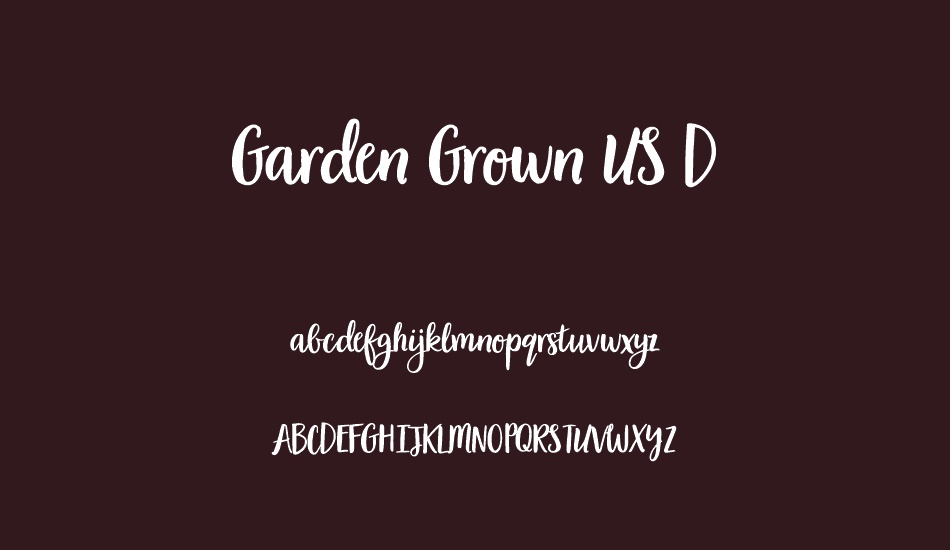 Garden Grown US D font