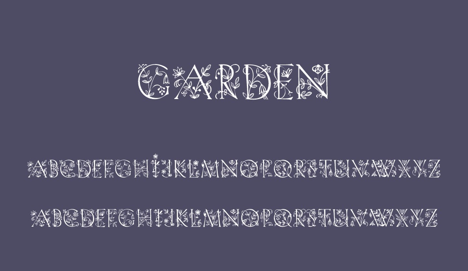 Garden font