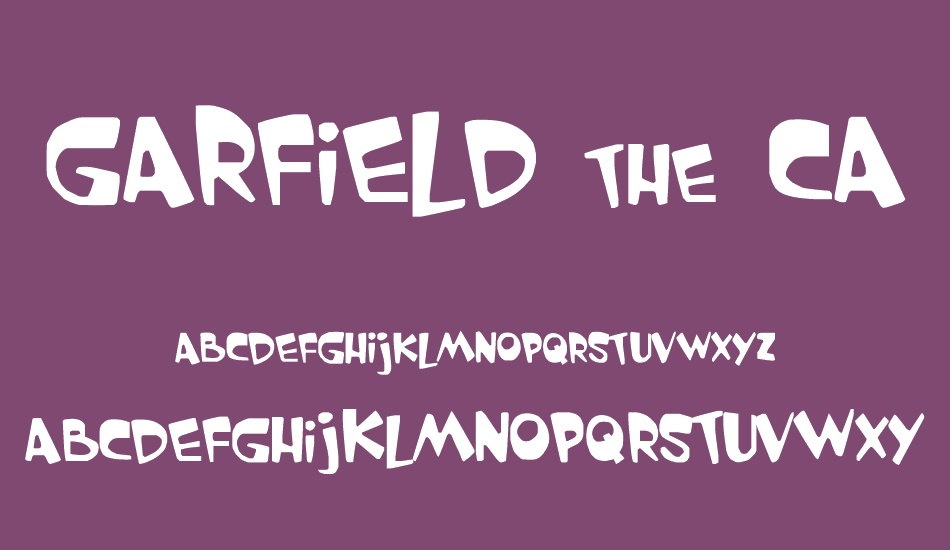 GARFIELD the CAT font