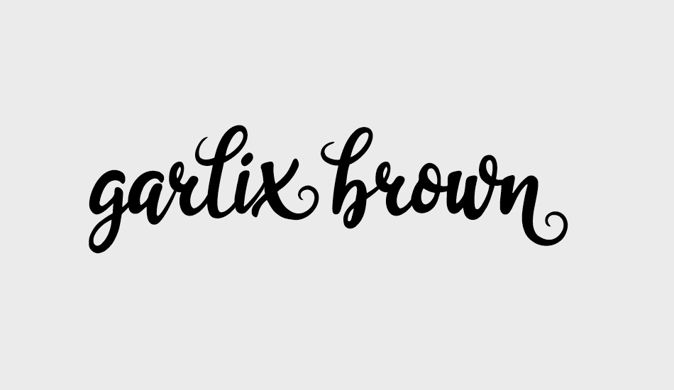 garliXbrowN font big