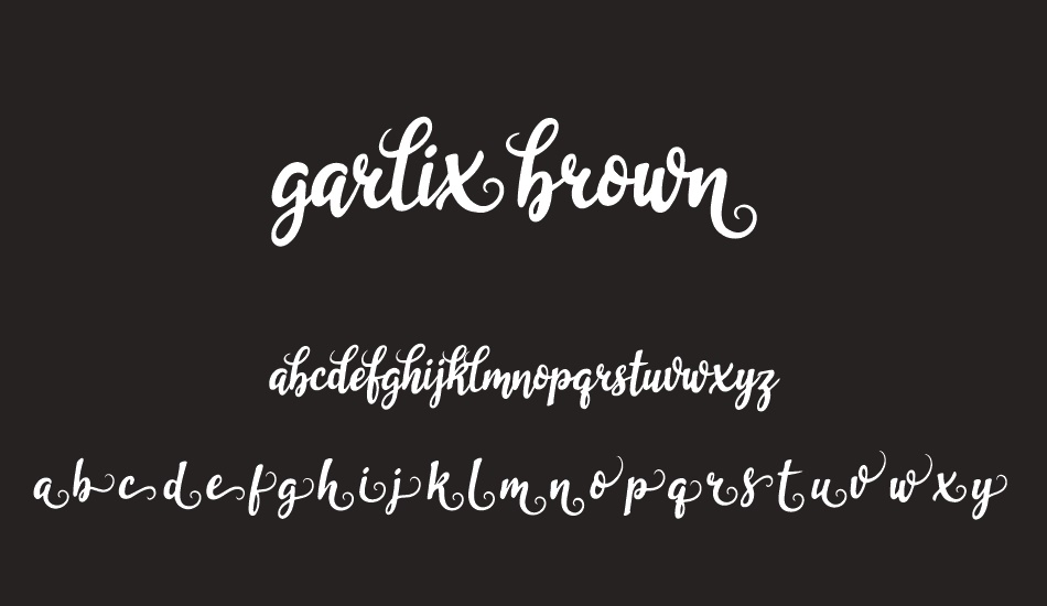 garliXbrowN font