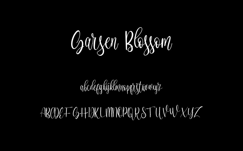 Garsen Blossom font