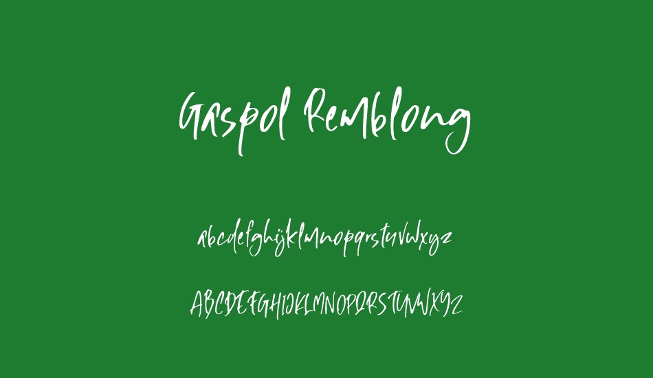 Gaspol Remblong font