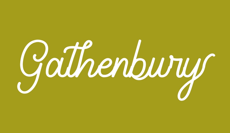 Gathenbury Typeface font big