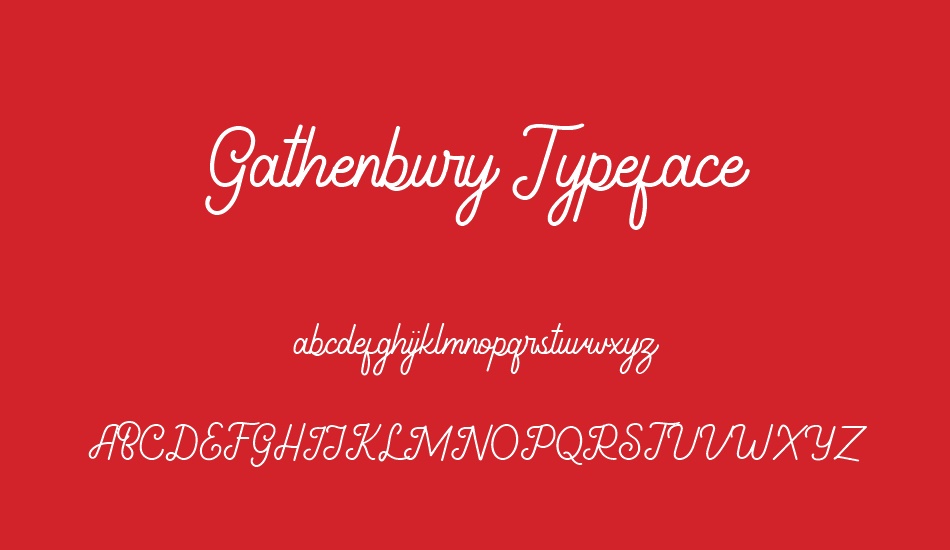 Gathenbury Typeface font