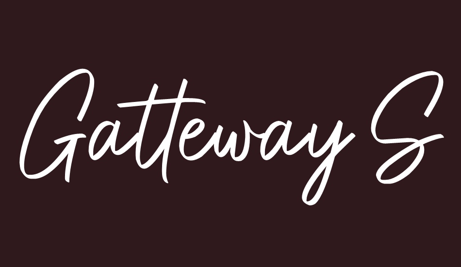 Gatteway Signature font big