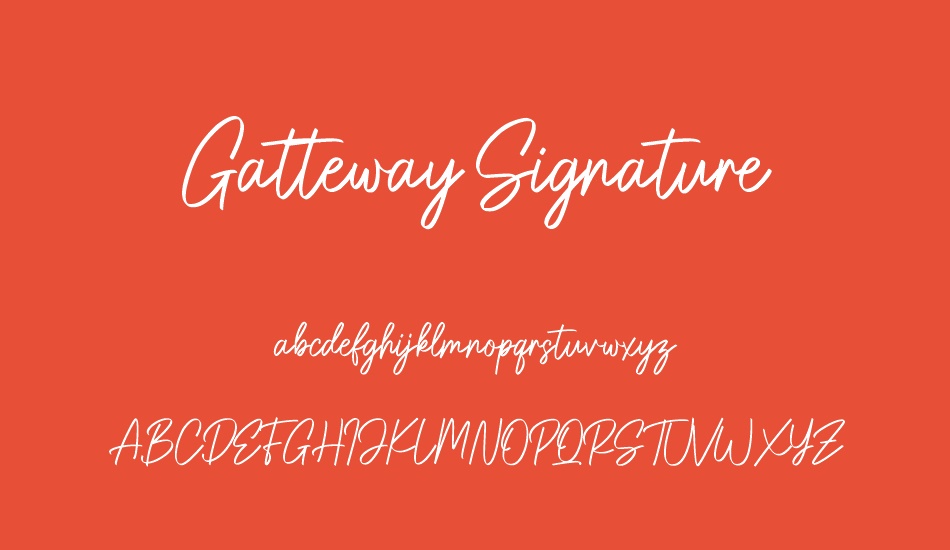 Gatteway Signature font