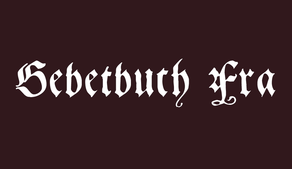 Gebetbuch Fraktur font big