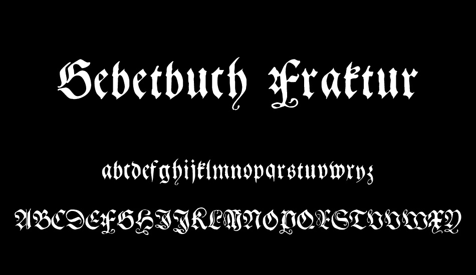 Gebetbuch Fraktur font