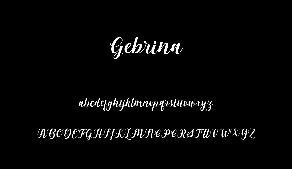 Gebrina font