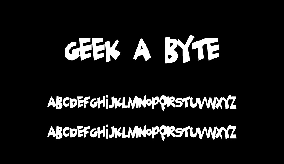 Geek a byte font