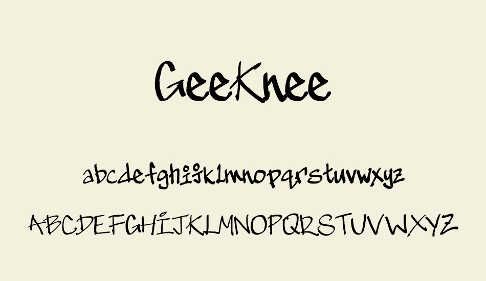 GeeKnee font