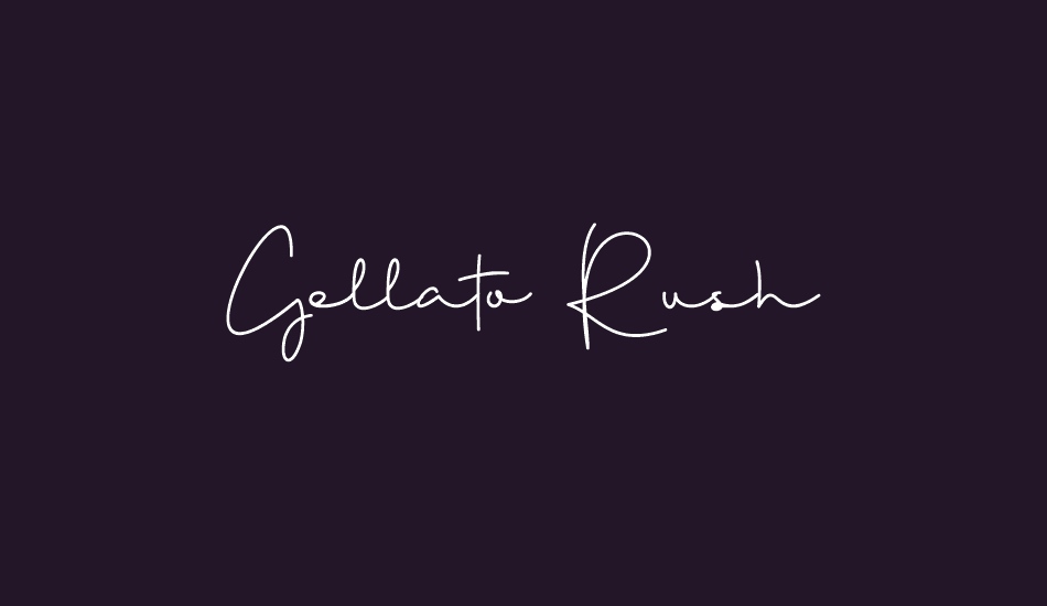 Gellato Rush font big