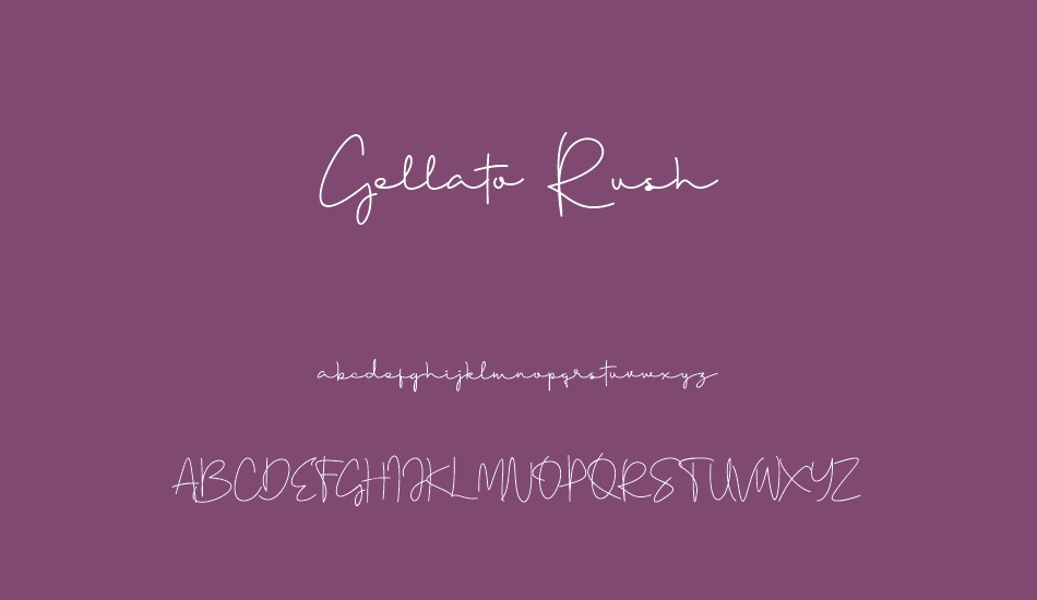 Gellato Rush font