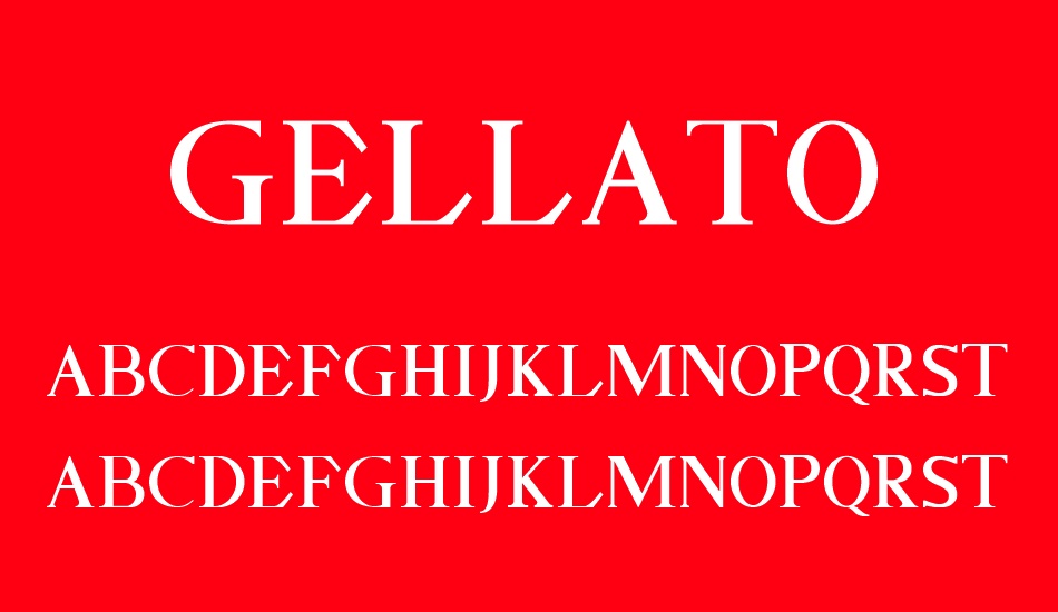 GELLATO font