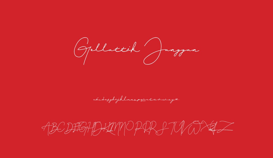 Gellattik Janggan font