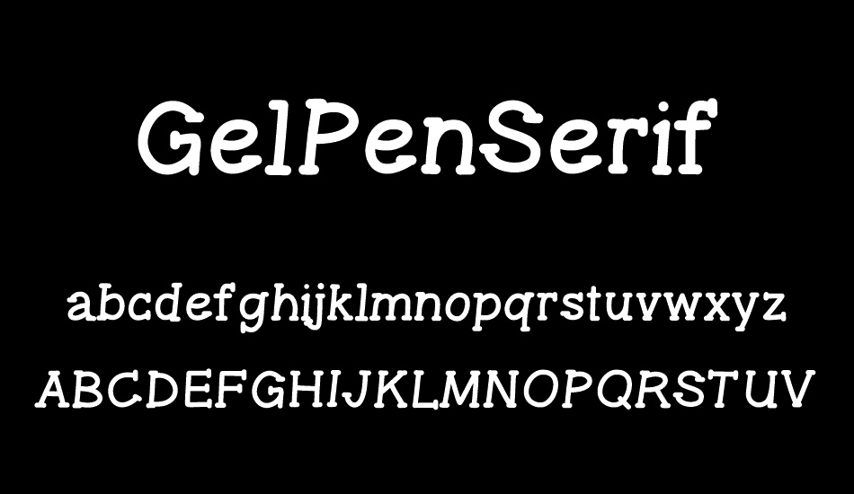 GelPenSerif font