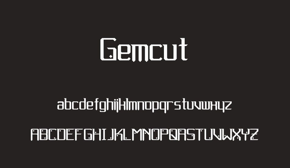 Gemcut font